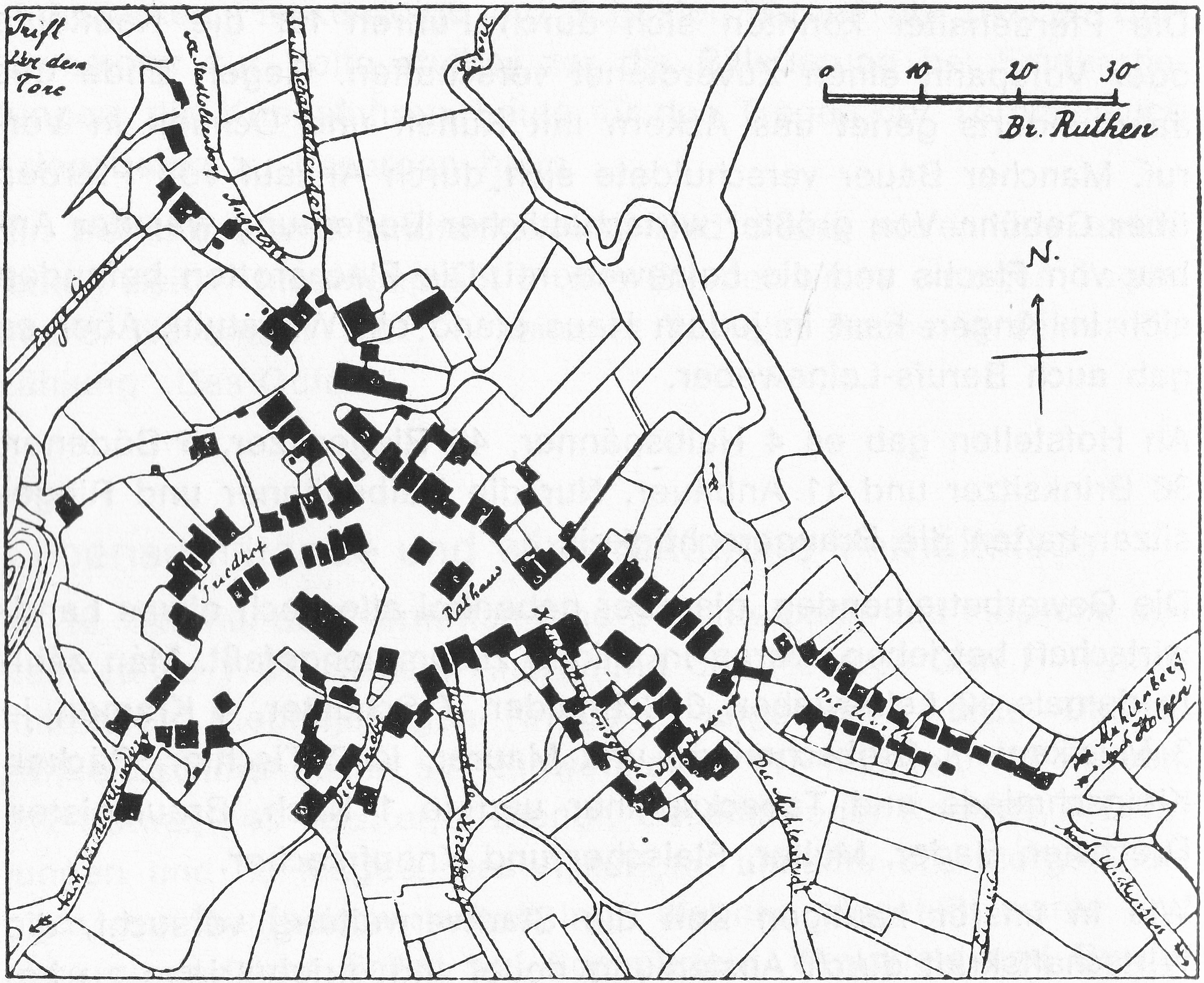 Grundriss von Eschershausen 1761